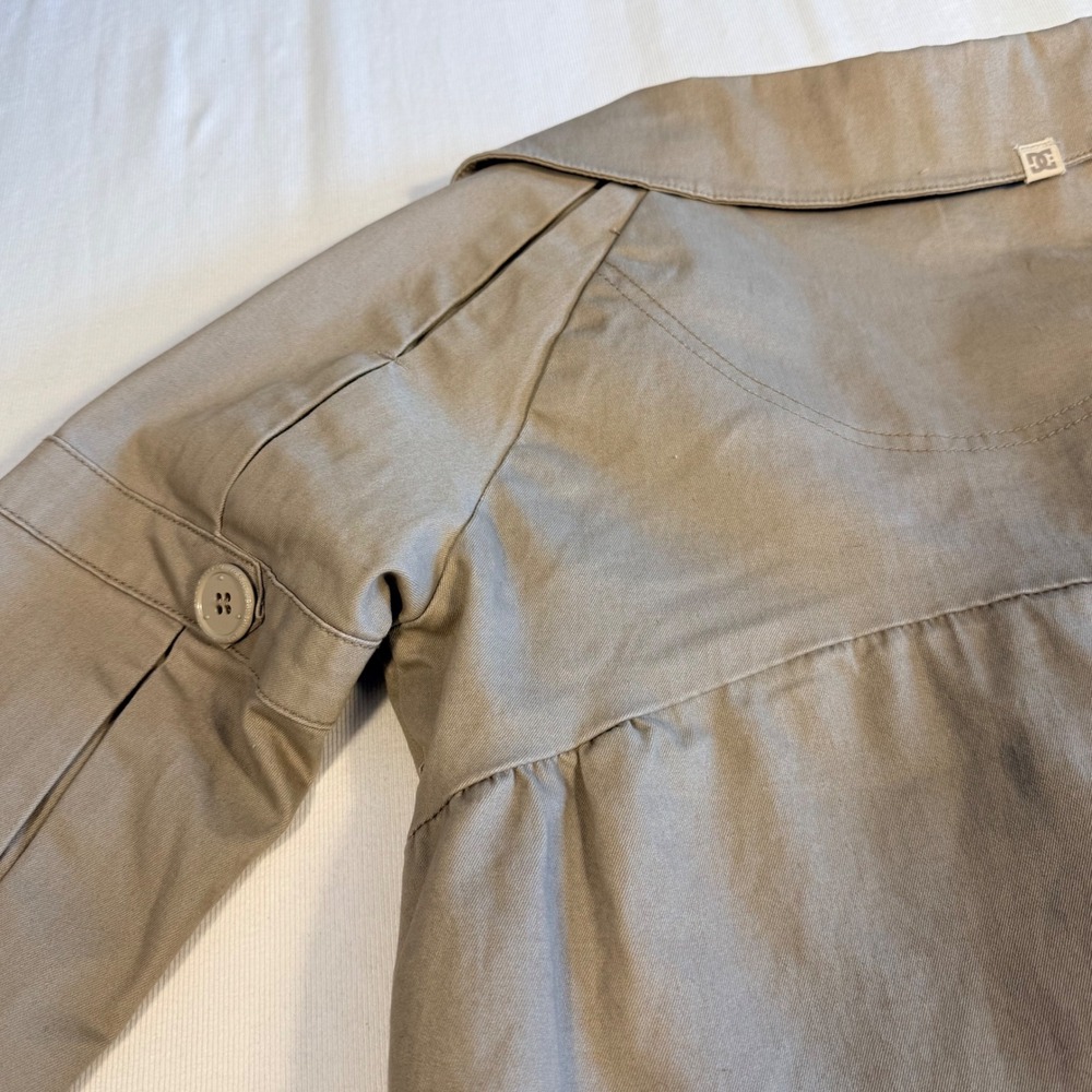 DC Shoes M Utility Luxe Safari Jacket Y2K Military Cargo Cropped Khaki Read Des. - Picture 16 of 16